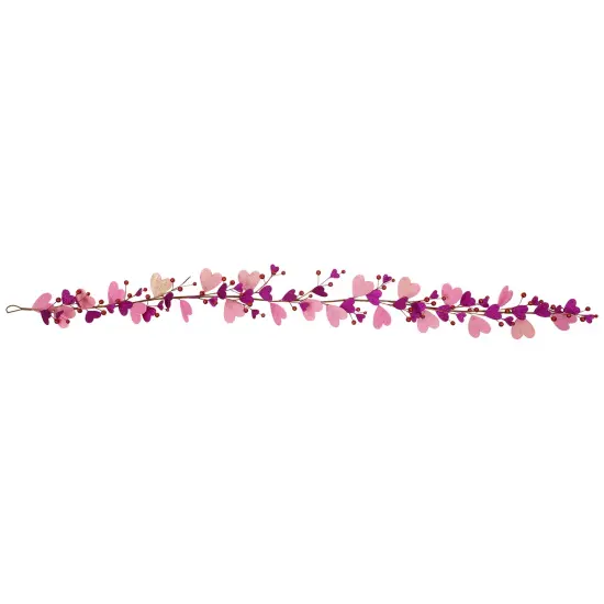 Northlight 6' Glittered Hearts and Berries Valentine's Day Garland Red {5}