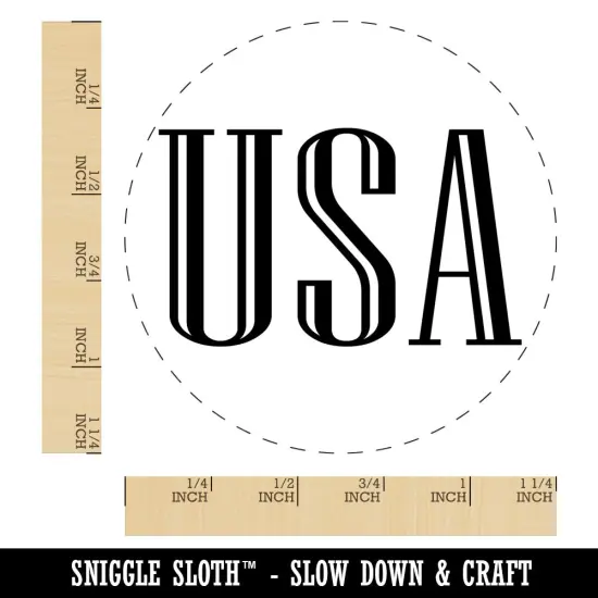 USA Patriotic Text Rubber Stamp for Stamping Crafting Planners {1}