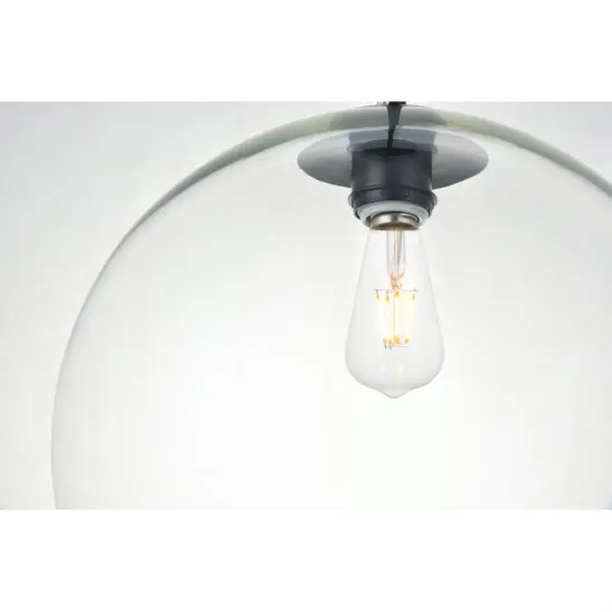 Baxter 1 Light Black Pendant With Clear Glass {5}