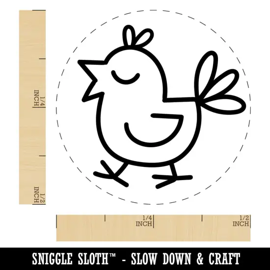 Carefree Bird Chirping Self-Inking Rubber Stamp Ink Stamper for Stamping Crafting Planners Orange {1}