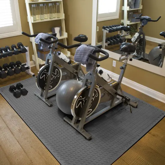 Sorbus Interlocking Foam Gym Floor Tiles -Great Exercise Mat Tiles for Workout, Yoga, Heavy Exercise Equipment Mat (24"x 24 " | 6 Pack) Gray {2}