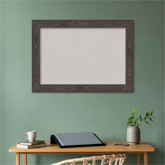 Bridge Wood Framed Corkboard, Grey Cork Bridge Black {5}