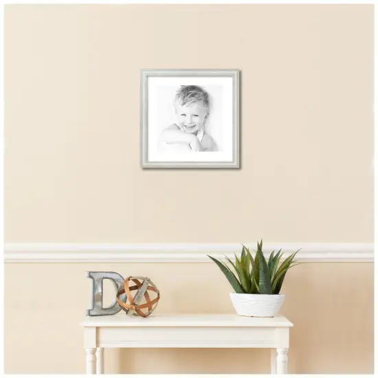 ArtToFrames 16x16" Matted Picture Frame with 12x12" Single Mat Photo Opening Framed in 1.25" White and 2" Mat (FWM-4098-16x16) {2}
