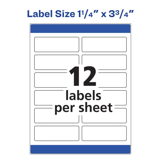 Avery Print to the Edge Shipping Labels for Color Laser Printers and Copiers, Sure Feed Technology, 1-1/4" x 3-3/4", 300 Labels (6879) {5}