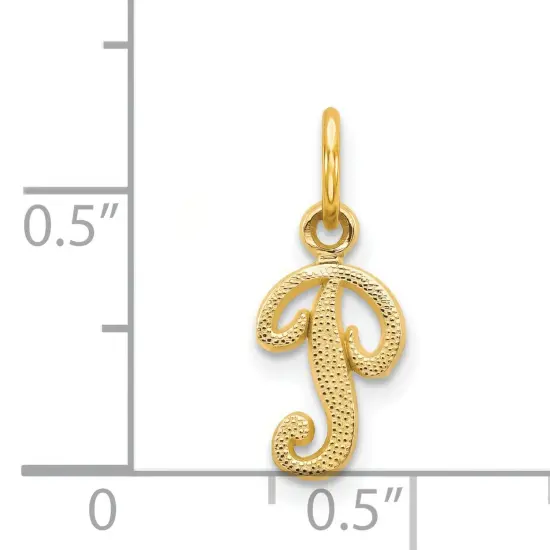 14K Gold Initial P Charm Jewelry FindingKing 16mm Long X 7mm Wide Approx. {4}