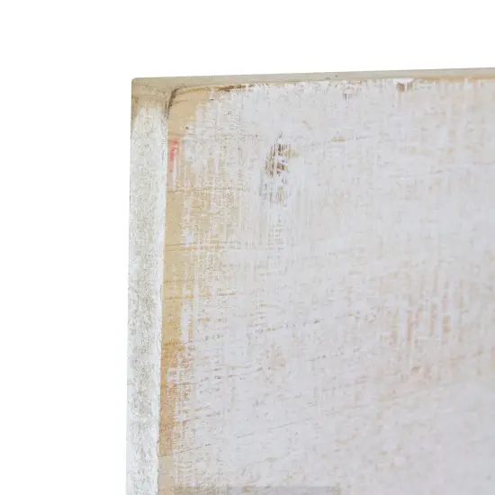 Northlight 24" Rustic Wooden 'Merry Christmas' Hanging Wall Sign White {5}