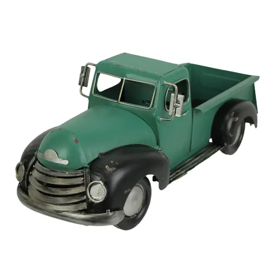 Rustic Green and Black Antique Pickup Truck Vintage Planter Indoor Outdoor {1}