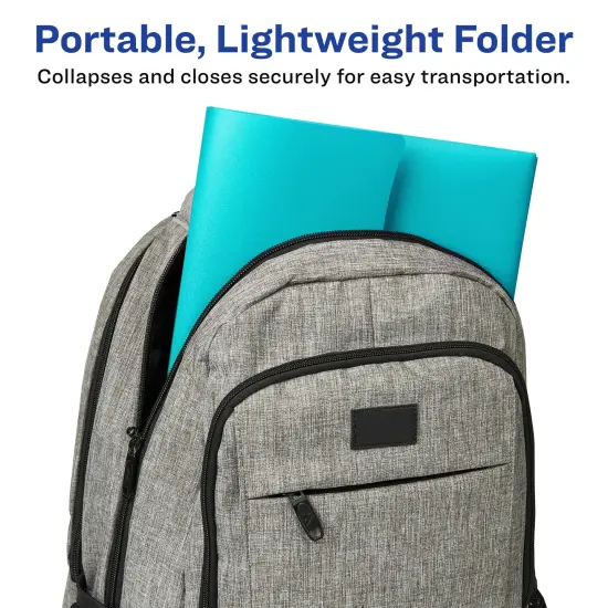 Avery Slide & View Expanding File Folder, 6 Pockets, Letter Size, 1 Aqua Folder (73544) {4}