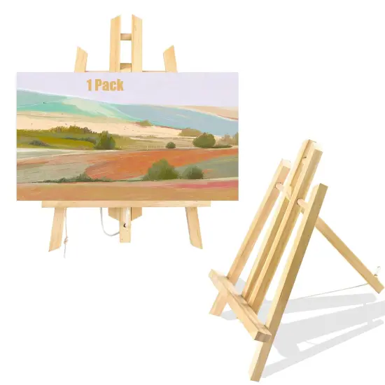 11.8 inc Wood Easels, Small Tabletop Display Stand, Tripod, Painting Party Easel, Kids Student Tabletop Easels for Painting, Portable Canvas Photo Picture Sign Holder {2}