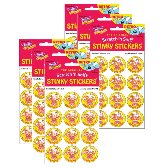 Looking Good!/Gumballs Scented Stickers, 24 Per Pack, 6 Packs {1}