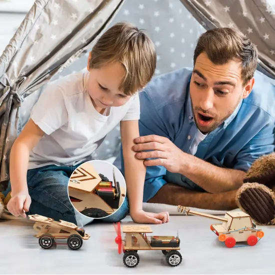 5 in 1 STEM Kits, STEM Projects for Kids Ages 8-12, Wooden Model Car Kits, Gifts for Boys 8-10, 3D Puzzles, Science Educational Crafts Building Kit, Toys for 8 9 10 11 12 13 Year Old Boys and Girls {4}