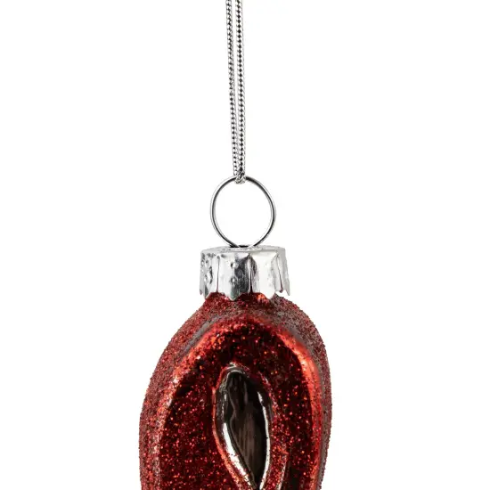 Northlight 4.25" Red Treble Clef Glass Christmas Ornament {6}