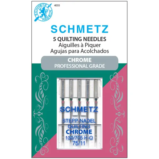 Schmetz Chrome Quilt Machine Needles-Size 75/11 5/Pkg {1}