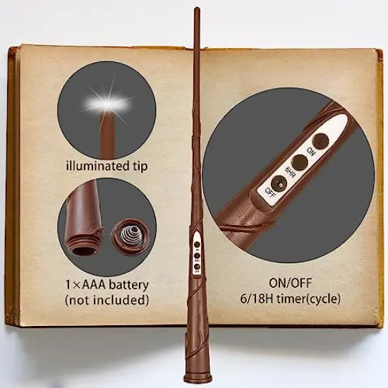 Floating Candles with Magic Wand Remote (6/18H Timer), Halloween Decorations, 20pcs 6.1" Hanging Flameless Taper Candles, Flickering Warm Light, Christmas, Wedding, Theme Party Decor (White) {6}