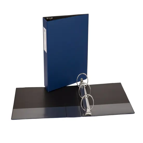Avery Economy 3 Ring Binder, 3" Round Rings, Label Holder, 1 Blue Binder (04600) {6}