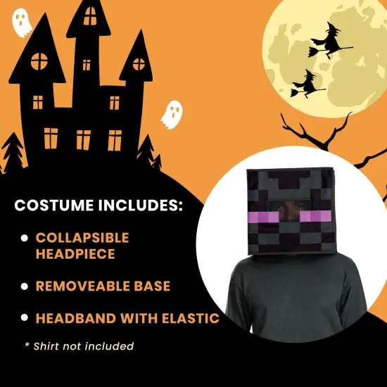 Minecraft Enderman Block Head Child Mask {5}