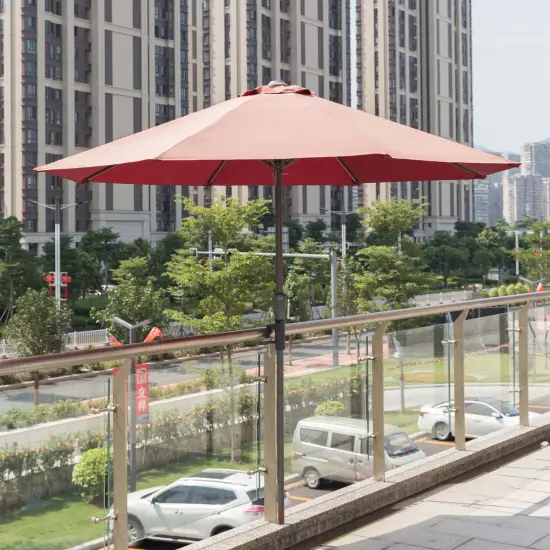 Outdoor Weather Resistant Balcony Clamp Umbrella Holder {3}