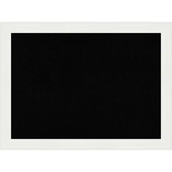 Vanity White Narrow Framed Corkboard, Black Cork {1}