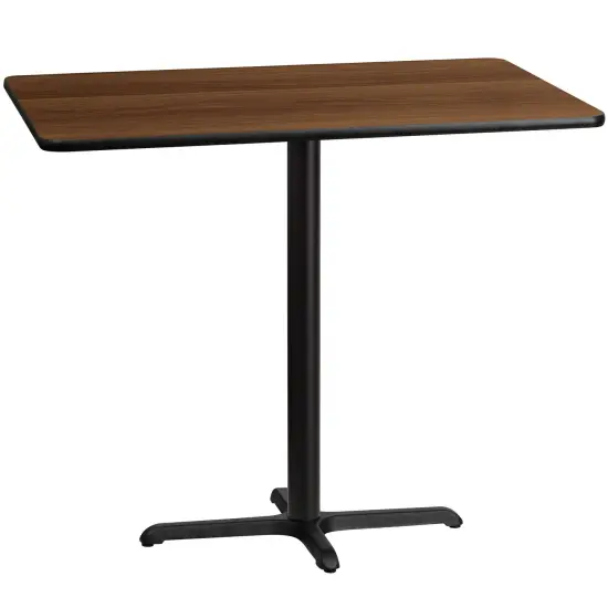 Emma and Oliver 30"x48" Rectangular Laminate Bar Table with 23.5"x29.5" Base Natural {4}