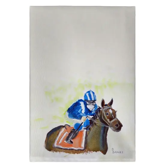 Betsy Drake Horse and Jockey Guest Towel {1}