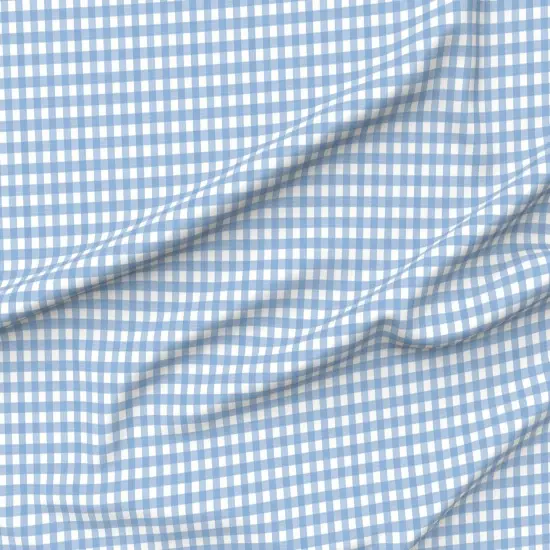 Various Fabrics by the Yard or Fat Quarter Blue Plaid Country Gingham Sky Check Picnic Cottagecore Large Scale Custom Printed Fabric by Spoonflower {6}
