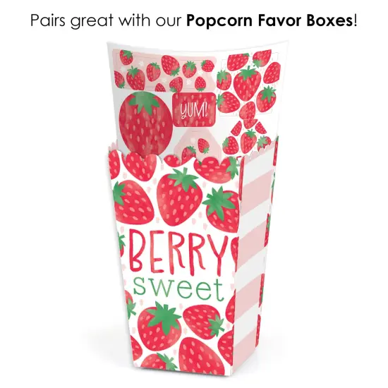 Big Dot of Happiness Berry Sweet Strawberry - Fruit Themed Birthday or Baby Shower Party Favor Sticker Set - 12 Sheets - 120 Stickers {7}