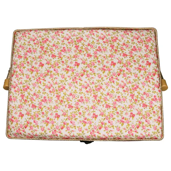 Folding Sewing Basket Floral - pink/white {4}