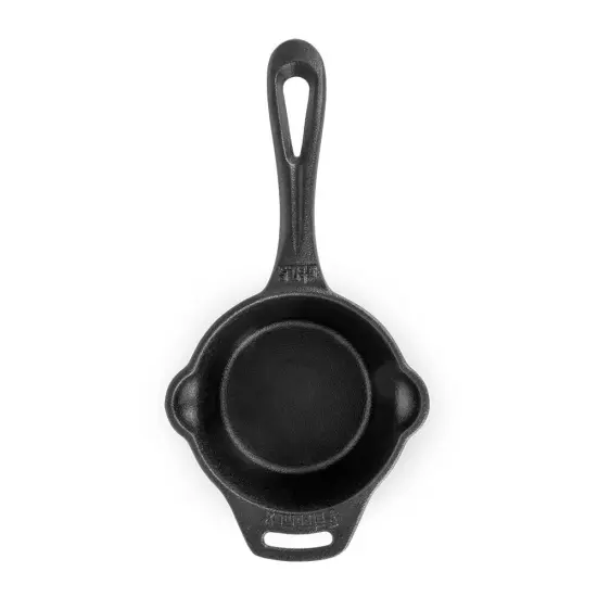 Petromax Cast Iron Saucepan with Pour Spouts, Sauce Pot for Kitchen or Camping, Pre-Seasoned Cookware Conducts Heat Evenly, 16.9 oz {3}
