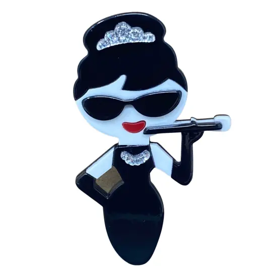 Wrapables Acrylic Fashion Brooch Pin for Sweaters, Coats, Scarves, and Bags, Classy {1}