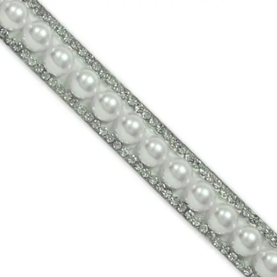 10 yards of 1/2" Hot Fix Pearl Rhinestone Banding Trim {1}