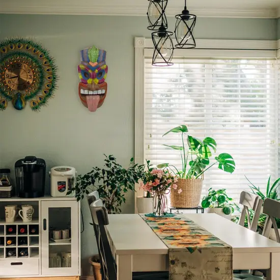 Northlight Tiki Man Sticking Tongue Out Hanging Wall Decoration - 16" - Multicolor Brown {5}