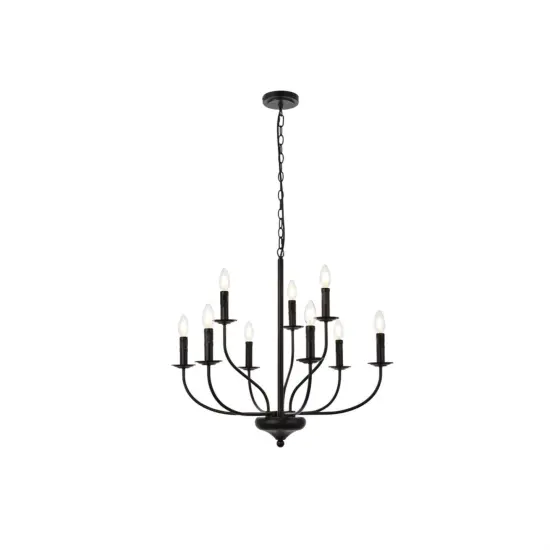 Westley 9 lights pendant in black {1}