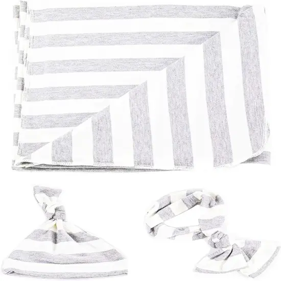 FabricLA Baby's Coming Home Swaddle Set with Blanket - 3 Pieces Ivory {3}
