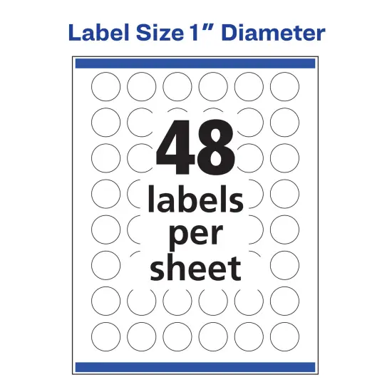 Avery Round Labels with Sure Feed, 1" Diameter {6}