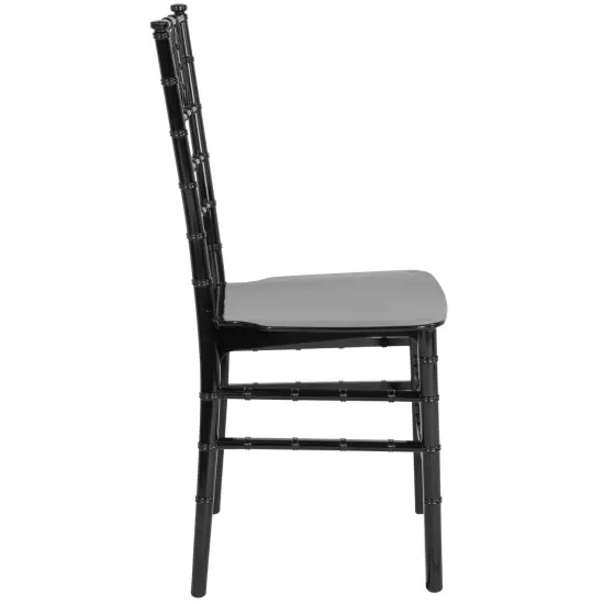 Emma and Oliver Resin Stacking Dining Chiavari Chair Black {5}