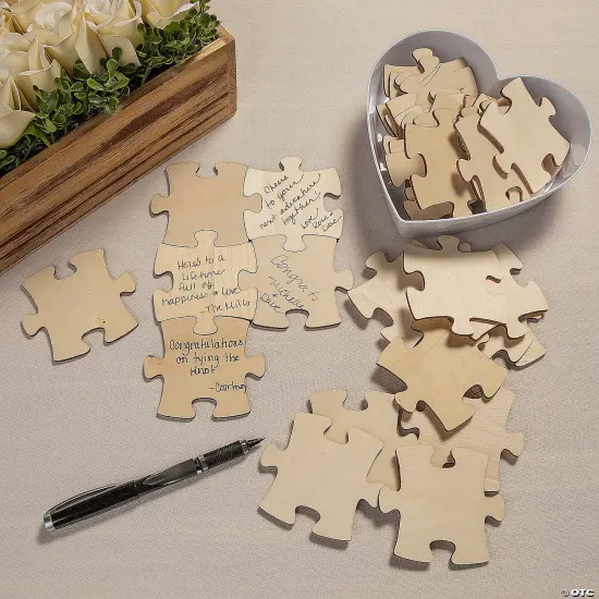 Blank Wood Puzzle Pieces 50 Pc. {3}