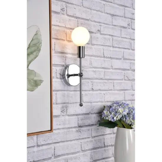 Keely 1 light chrome wall sconce {2}