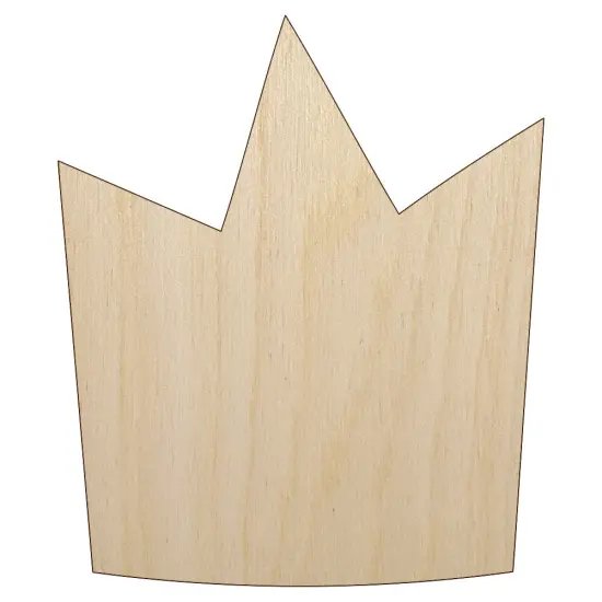 Silly Crown Unfinished Wood Shape Piece Cutout for DIY Craft Projects {1}