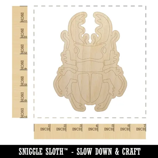 Stag Beetle Unfinished Wood Shape Piece Cutout for DIY Craft Projects {1}