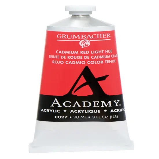 Grumbacher&reg; Academy&reg; Acrylic Paint Red Color Family Cad Red Deep Hue {7}