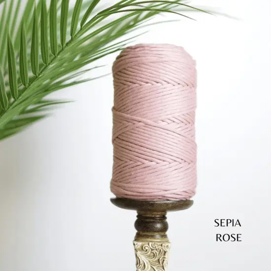 3mm EGYPTIAN GIZA COTTON | Single Strand Macrame Cord Sepia Rose {1}