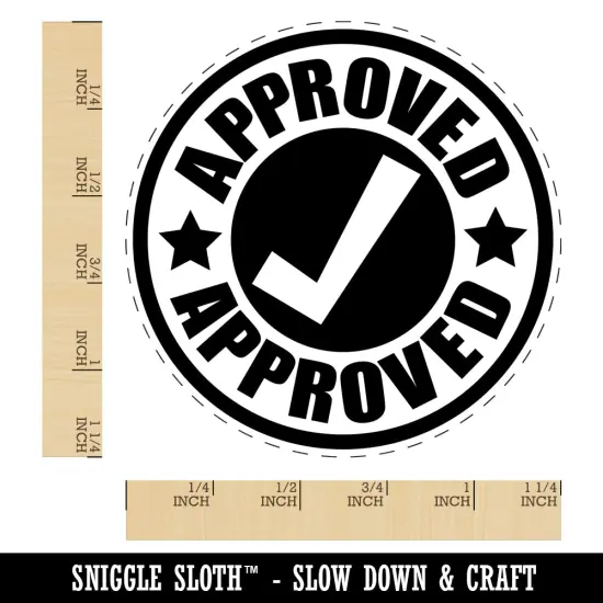Approved Check Mark Rubber Stamp for Stamping Crafting Planners {1}