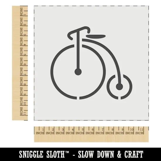 Penny Farthing Bicycle Bike Old Fashioned Victorian Wall Cookie DIY Craft Reusable Stencil {1}