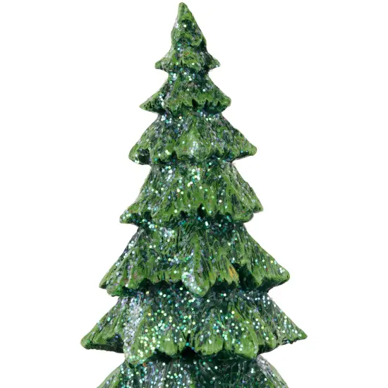 Northlight Glittered Pine Tree Christmas Decoration - 12" Green {5}