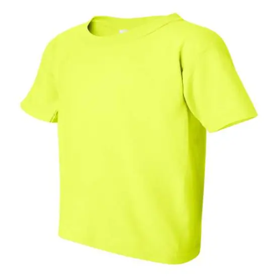 Gildan&reg; Heavy Cotton Youth Crewneck Short Sleeve T-Shirt - 5000B Safety Green {2}