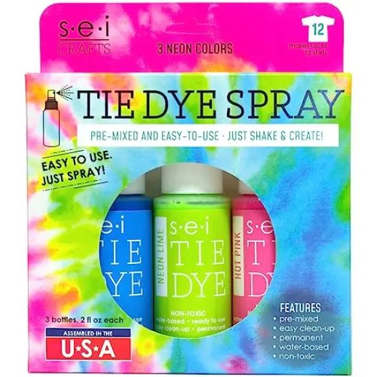 Neon Tie-Dye Kit, Fabric Spray Dye, 3 Colors {2}