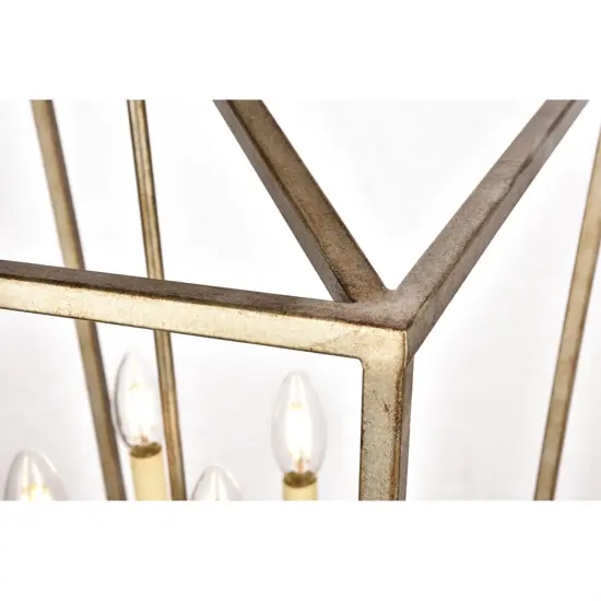 Maddox Collection Pendant D17 H24.25 Lt:4 Vintage Silver Finish {4}