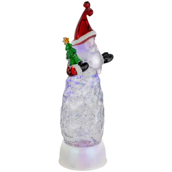 Northlight LED Lighted Santa Acrylic Christmas Snow Globe - 12" Clear {4}