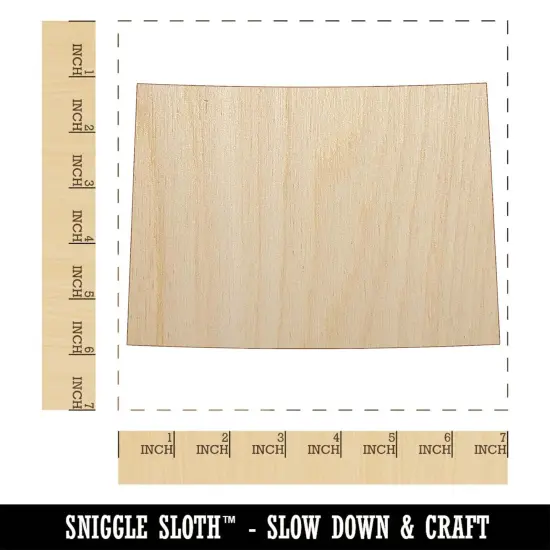 Colorado State Silhouette Unfinished Wood Shape Piece Cutout for DIY Craft Projects {1}