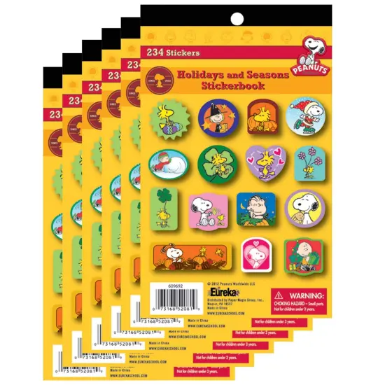 Peanuts&reg; Seasons and Holidays Sticker Book, Pack of 6 {1}